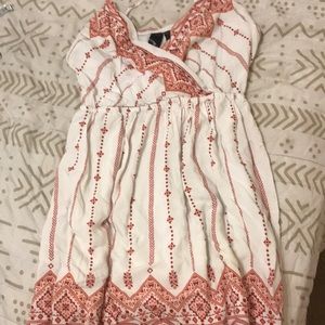 Short white and corral dress (used)